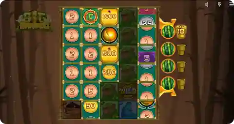 Mystery Bamboo symbols revealing values during Big Bamboo gameplay